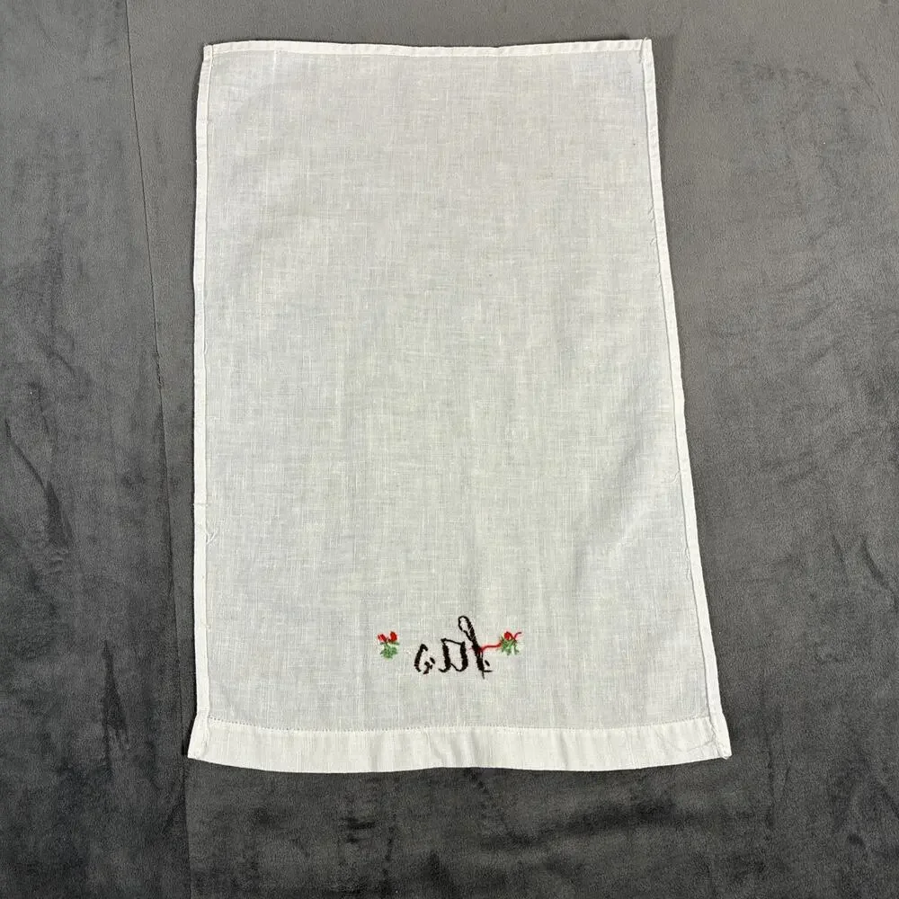 Vintage Embroidered Hand Towels HIS and HERS 12